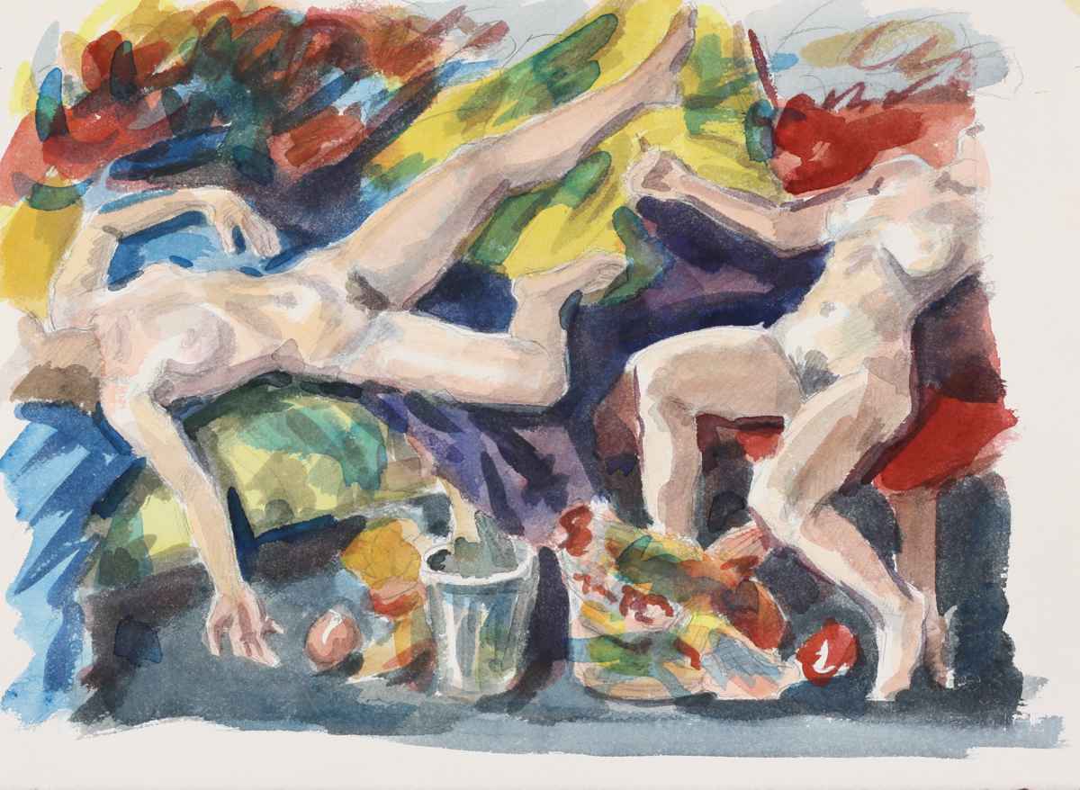 Danae; watercolor, 38 x 58 cm, 2010